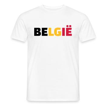 Belgie - T-shirt homme - blanc - Devant - AI Model Male 178 dark (178cm)