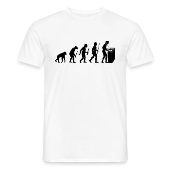 Evolution Techno - T-shirt homme - blanc - Devant - AI Model Male 178 dark (178cm)