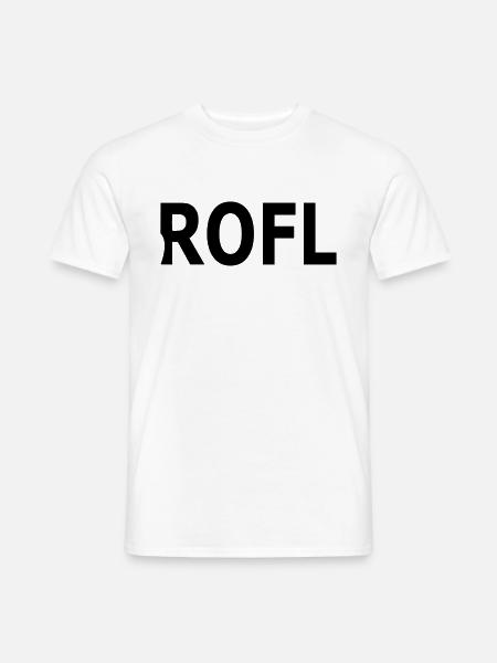 Rofl Gamer Gaming Zocker Tshirt - Männer T-Shirt - Weiß