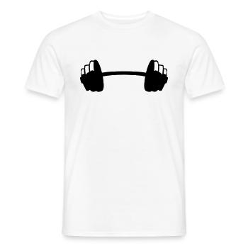 Halter Bodybuilding Gewicht Bodybuilding 202 - Männer T-Shirt - Weiß - Vorne - AI Model Male 178 dark (178cm)