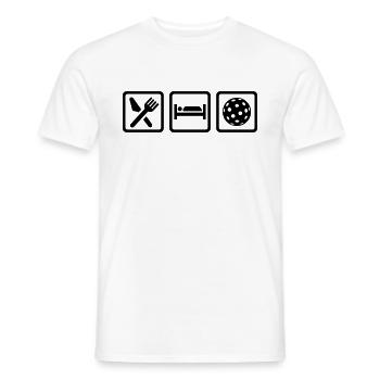 Floorball - Männer T-Shirt - Weiß - Vorne - AI Model Male 178 dark (178cm)