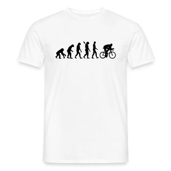 Evolution Radfahren - Männer T-Shirt - Weiß - Vorne - AI Model Male 178 dark (178cm)