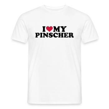 Pinscher - Männer T-Shirt - Weiß - Vorne - AI Model Male 178 dark (178cm)