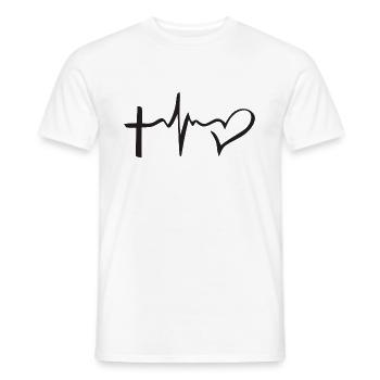 Jésus-Christ de Nazareth Foi Bible Jésus - T-shirt homme - blanc - Devant - AI Model Male 178 dark (178cm)
