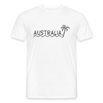 Australia - Men's T-Shirt - white - Front - AI Model Male 178 dark (178cm)