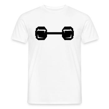 Bodybuilding Bodybuilding 20452 haltere bodybuilding 20452 - Männer T-Shirt - Weiß - Vorne - AI Model Male 178 dark (178cm)