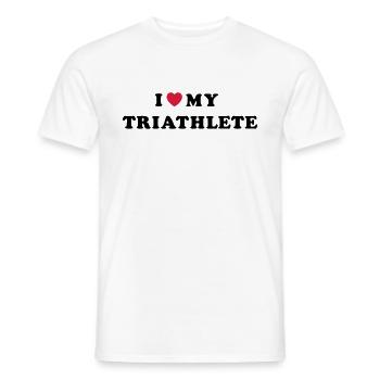 i love my triathlete - Männer T-Shirt - Weiß - Vorne - AI Model Male 178 dark (178cm)