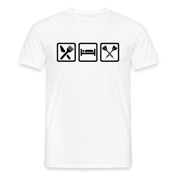 Eat Sleep Darts - T-shirt homme - blanc - Devant - AI Model Male 178 dark (178cm)