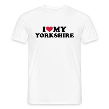Yorkshire - Männer T-Shirt - Weiß - Vorne - AI Model Male 178 dark (178cm)