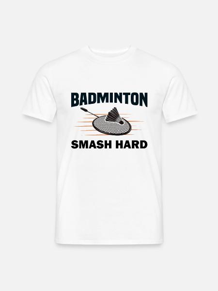 Federball Badminton Sport Geschenk - Männer T-Shirt - Weiß