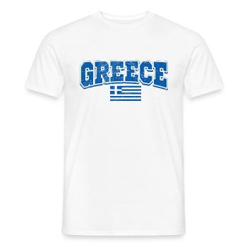 Grecia - T-shirt uomo - bianco - Fronte - AI Model Male 178 dark (178cm)