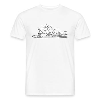 Opera House in Syndey - Men's T-Shirt - white - Front - AI Model Male 178 dark (178cm)