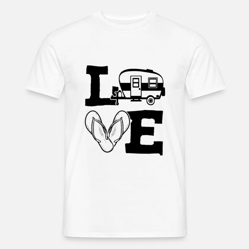 Ich Liebe Camping Camp - Männer T-Shirt - Weiß