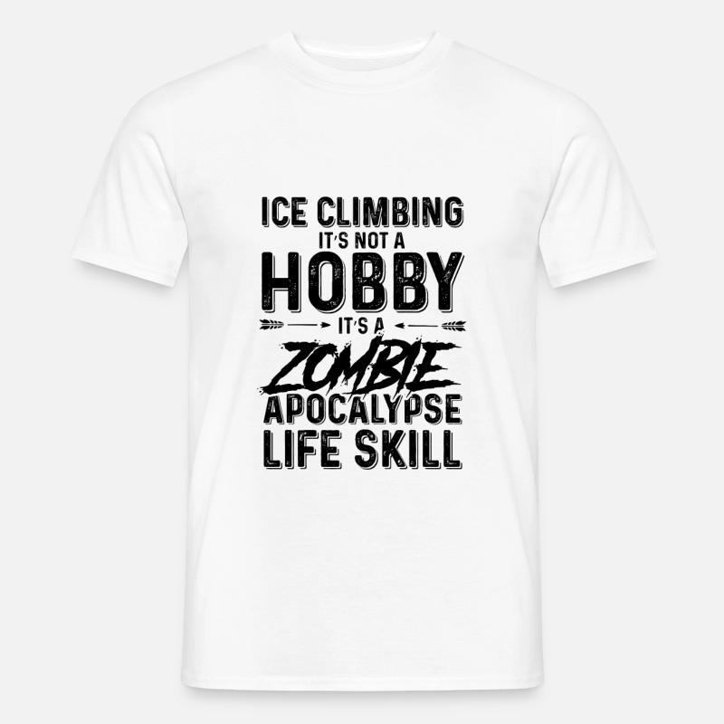 Eisklettern berge klettern - Männer T-Shirt - Weiß