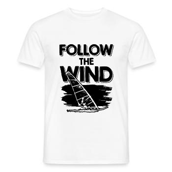 Windsurfing windsurfer - Men's T-Shirt - white - Front - AI Model Male 178 dark (178cm)