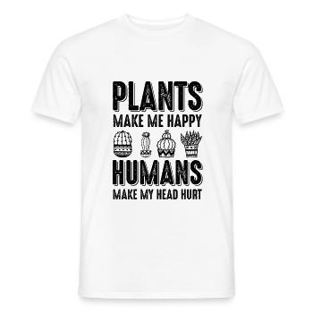 Gardening plants funny saying - Men's T-Shirt - white - Front - AI Model Male 178 dark (178cm)