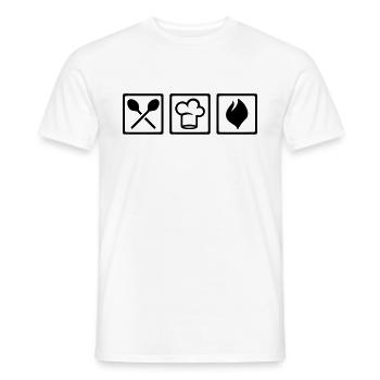 Cook chef - Men's T-Shirt - white - Front - AI Model Male 178 dark (178cm)