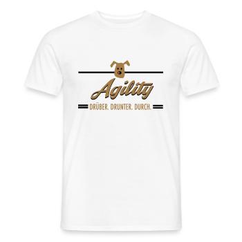 Agility - Männer T-Shirt - Weiß - Vorne - AI Model Male 178 dark (178cm)