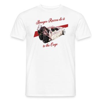 Banger Racers do it to the Cage - Men's T-Shirt - white - Front - AI Model Male 178 dark (178cm)