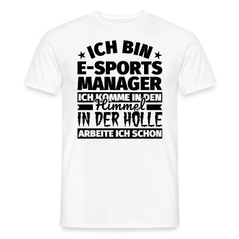E-Sports Manager Geschenk lustig Himmel Hölle - Männer T-Shirt - Weiß - Vorne - AI Model Male 178 dark (178cm)