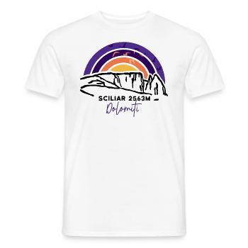 Sciliar Schlern Dolomiten Wandern Berg Klettern - Männer T-Shirt - Weiß - Vorne - AI Model Male 178 dark (178cm)