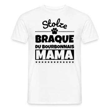 Stolze Braque du Bourbonnais Mama - Männer T-Shirt - Weiß - Vorne - AI Model Male 178 dark (178cm)