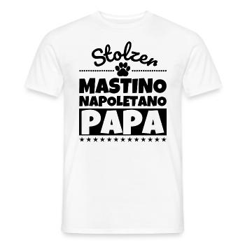 Mastino Napoletano lustig Herrchen Hund - Männer T-Shirt - Weiß - Vorne - AI Model Male 178 dark (178cm)