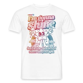 I'm gonna shine - Men's T-Shirt - white - Front - AI Model Male 178 dark (178cm)