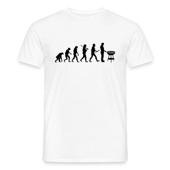 Evolution Mens BBQ - Männer T-Shirt - Weiß - Vorne - AI Model Male 178 dark (178cm)