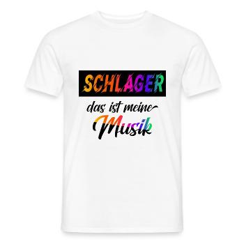 Schlager das ist meine Musik - Männer T-Shirt - Weiß - Vorne - AI Model Male 178 dark (178cm)