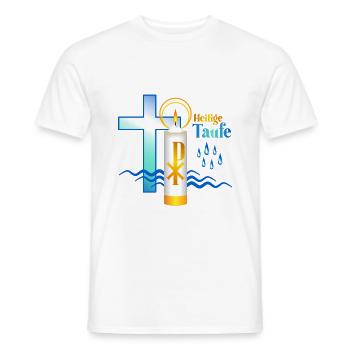 Taufe - Männer T-Shirt - Weiß - Vorne - AI Model Male 178 dark (178cm)