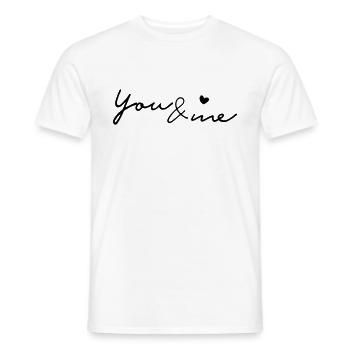 Friends love partnership marriage saying gift - Men's T-Shirt - white - Front - AI Model Male 178 dark (178cm)