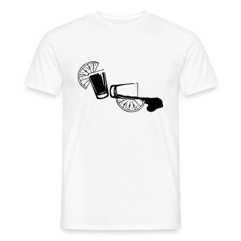 Tequila glas alkohol - Männer T-Shirt - Weiß - Vorne - AI Model Male 178 dark (178cm)