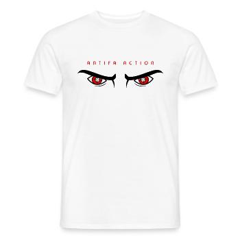 Antifa action - Men's T-Shirt - white - Front - AI Model Male 178 dark (178cm)