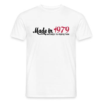1979 - Männer T-Shirt - Weiß - Vorne - AI Model Male 178 dark (178cm)