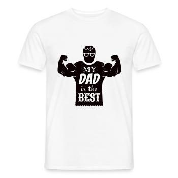 My Dad is the best - Men's T-Shirt - white - Front - AI Model Male 178 dark (178cm)