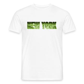 new york nyc neon - Männer T-Shirt - Weiß - Vorne - AI Model Male 178 dark (178cm)
