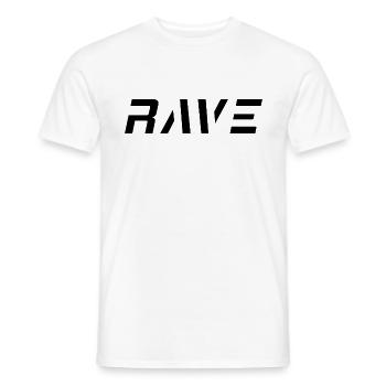 Techno Rave Festival Electro Musik Raver - Männer T-Shirt - Weiß - Vorne - AI Model Male 178 dark (178cm)