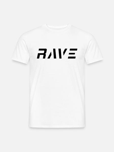 Techno Rave Festival Electro Musik Raver - Männer T-Shirt - Weiß