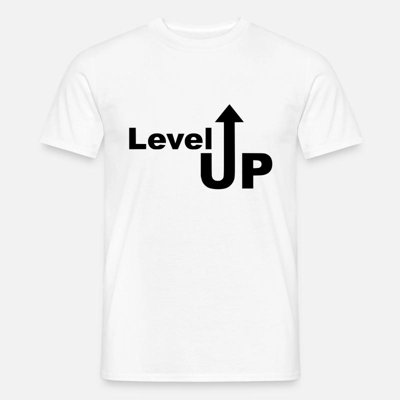 Level Up ascension flèche composée cadeau - T-shirt homme - blanc