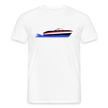 Bateau - T-shirt homme - blanc - Devant - AI Model Male 178 dark (178cm)