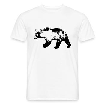 Grizzly Bear Bear - T-shirt homme - blanc - Devant - AI Model Male 178 dark (178cm)