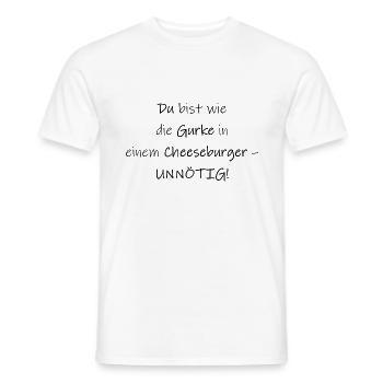 Cheeseburger Ohne Gurke - Männer T-Shirt - Weiß - Vorne - AI Model Male 178 dark (178cm)