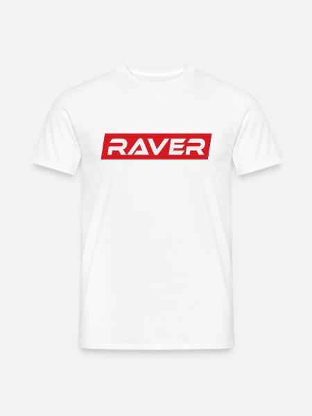 Raver Techno Rave Festival Electro Musik - Männer T-Shirt - Weiß