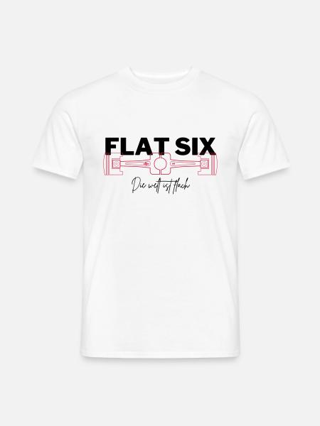 FLAT SIX - Die Welt ist flach - Männer T-Shirt - Weiß