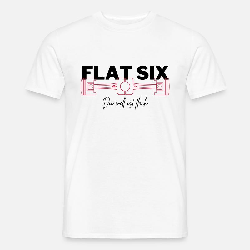 FLAT SIX - Die Welt ist flach - Männer T-Shirt - Weiß