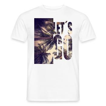 Lets Go To The Beach / Palmen / Let's Go / Sun - Männer T-Shirt - Weiß - Vorne - AI Model Male 178 dark (178cm)