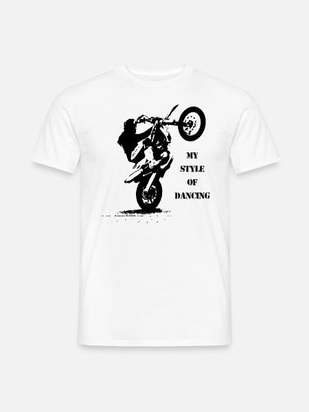 Moto Cross Cross Moto Moto Moto - T-shirt homme - blanc