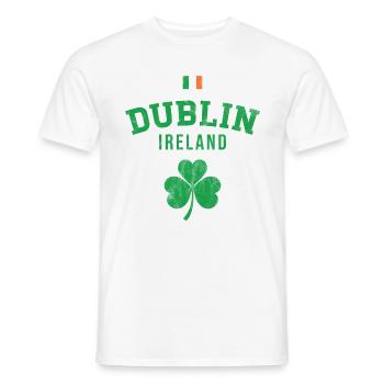Dublin Ireland - Men's T-Shirt - white - Front - AI Model Male 178 dark (178cm)