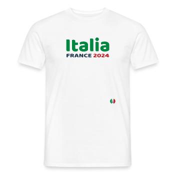 Italy France 2024 | Italian Tourists 2024 - Men's T-Shirt - white - Front - AI Model Male 178 dark (178cm)